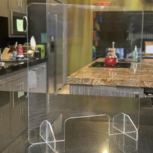 Load image into Gallery viewer, Acrylic Sneeze Guard / Protective Shield - Freestanding Countertop Design