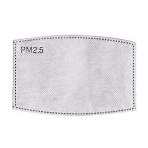 PM2.5 filter inserts for reusable washable face masks