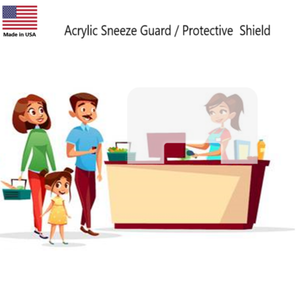 Acrylic Sneeze Guard Protective Countertop made in  USA