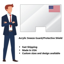 Load image into Gallery viewer, Acrylic Sneeze Guard Protective Shield Made in USA
